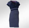 Positiekleding noppies  Tunique Fiordland met ronde printjes Donkerblauw
