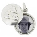 Sieraad Photo label Schuifbedel rond Zilver