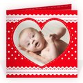 Kaartje Baby-Cards Geboortekaartjes Stippen en randjes - R-598