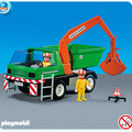 Bouwstenen playmobil  Kiepauto met grijparm 7655