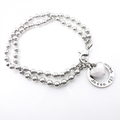 Sieraad FortuneFriends RVS armband met Eternity Circle en Hart
