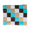 Kruipdeken Jollein  Kruipdeken Colourful check aqua/taupe 85x105