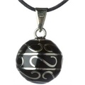 Ketting Babylonia Zwangerschapsbel Krul Zwart/Zilver