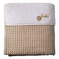 Deken koeka  Teddy Stone/ White 75x100