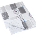 Deken Coming Kids  Sheep patchwork Wit