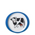 Bord Mepal Plat Boerderij koe Wit/Blauw
