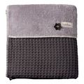 Deken koeka  Wafel/Teddy Oslo Dark Grey / Soft Grey 140x200