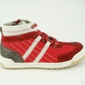 Sneaker Bisgaard Hoog veter en rits Rood