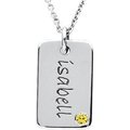 Sieraad Posh Mommy Mini Tag met Naam en Geboortesteen Zilver