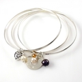 Sieraad MamaKado Bangle Armbanden (3 stuks) Zilver
