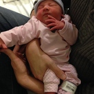 Lise, 1 dag oud :) Vlak voordat we naar huis mochten!