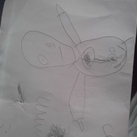mama met baby mijn jongste zoon van 4 jaar heeft deze mama met baby in de buik getekend met moederkoek en navelstreng. ben zo trots op hem.