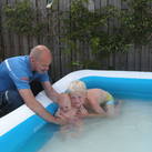 Met papa en grote broer Julian 