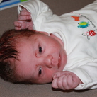 Thomas, net na zijn geboorte 22-08-2013